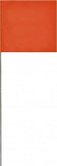 SAVAGE by SWANSON - 2" High x 3" Wide, Orange PVC Marking Flag - 15" Overall Height - Exact Tooling