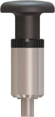 Made in USA - 3/8" Pin Diam, 0.61" Usable Length, Pull Knob Handle Quick Release Pin - 3.79" OAL - Exact Tooling