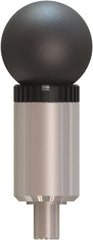 Made in USA - 3/8" Pin Diam, 0.61" Usable Length, Ball Knob Handle Quick Release Pin - 3.59" OAL - Exact Tooling