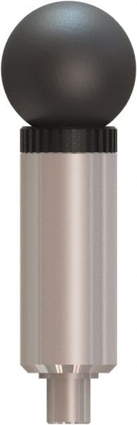 Made in USA - 1/2" Pin Diam, 0.57" Usable Length, Ball Knob Handle Quick Release Pin - 4.4" OAL - Exact Tooling