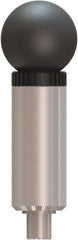 Made in USA - 1/2" Pin Diam, 0.57" Usable Length, Ball Knob Handle Quick Release Pin - 4.4" OAL - Exact Tooling
