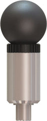 Made in USA - 1/2" Pin Diam, 0.57" Usable Length, Ball Knob Handle Quick Release Pin - 3.56" OAL - Exact Tooling