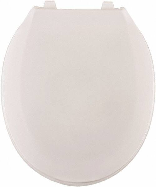 CENTOCO - 16-3/4 Inch Long, 2 Inch Inside Width, Polypropylene, Regular, Closed Front with Cover, Toilet Seat - 14 Inch Outside Width, Commercial, Hotel-Motel, Institutional Installation, White - Exact Tooling
