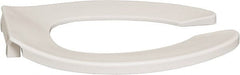CENTOCO - 17.88 Inch Long, 1 Inch Inside Width, Polypropylene, Elongated, Open Front without Cover, Toilet Seat - 14 Inch Outside Width, Residential, Commercial, Health Care, Industrial, Institutional Installation, White - Exact Tooling