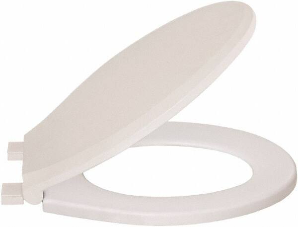 CENTOCO - 16-3/4 Inch Long, 1-3/4 Inch Inside Width, Polypropylene, Regular, Closed Front with Cover, Toilet Seat - 14 Inch Outside Width, Residential Installation, White - Exact Tooling