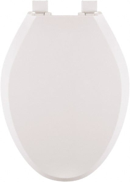 CENTOCO - 18.6 Inch Long, 1-3/4 Inch Inside Width, Polypropylene, Elongated, Closed Front with Cover, Toilet Seat - 14 Inch Outside Width, Residential Installation, White - Exact Tooling