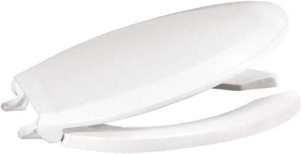 CENTOCO - 18.9 Inch Long, 2 Inch Inside Width, Polypropylene, Elongated, Open Front with Cover, Toilet Seat - 14 Inch Outside Width, Residential, Commercial, Health Care, Industrial, Institutional Installation, White - Exact Tooling