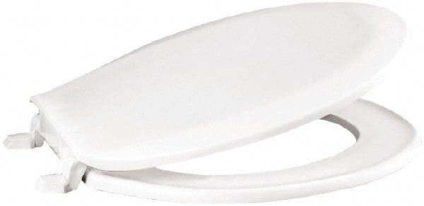 CENTOCO - 16.9 Inch Long, 2 Inch Inside Width, Polypropylene, Regular, Closed Front with Cover, Toilet Seat - 14 Inch Outside Width, Residential Installation, White - Exact Tooling