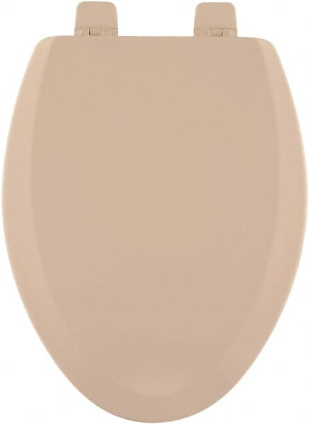 CENTOCO - 18.9 Inch Long, 2 Inch Inside Width, Polypropylene and Wood Plastic Composite, Elongated, Closed Front with Cover, Toilet Seat - 14 Inch Outside Width, Residential Installation, Bone and Almond - Exact Tooling