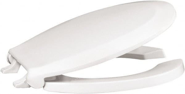 CENTOCO - 16-3/4 Inch Long, 1-3/4 Inch Inside Width, Polypropylene, Regular, Open Front with Cover, Toilet Seat - 14 Inch Outside Width, Residential, Commercial, Health Care, Industrial, Institutional Installation, White - Exact Tooling