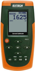 Extech - 24 VDC Max Voltage, Current Calibrator - LCD Display, +/-0.01% Basic DC Accuracy, AA and AC Adapter Power Supply - Exact Tooling