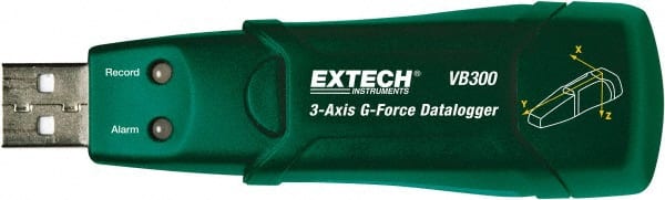 Extech - USB Datalogger - 3.6 Volt Lithium Battery, 18G 3-AXIS - Exact Tooling