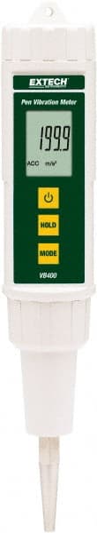Extech - 10Hz to 1kHz (mm), LCD Vibration Meter Pen - 4 AAA Batteries - Exact Tooling