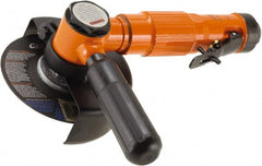 Dotco - 4" Wheel Diam, 13,500 RPM, Pneumatic Cutoff & Cutoff-Grinder Tool - Right Angle Handle, 1/4" Inlet - Exact Tooling