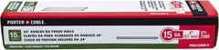 Porter-Cable - 15 Gauge 2" Long Finishing Nails for Power Nailers - Steel, Bright Finish, Smooth Shank, Angled Stick Collation, Round Head, Chisel Point - Exact Tooling