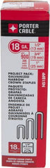 Porter-Cable - 1/2", 3/4, and 1" Long x 1/4" Wide, 18 Gauge Narrow Crown Construction Staple Multi Pack - Steel, Galvanized Finish. 300/size - Exact Tooling
