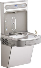 ELKAY - 8 GPH Cooling Capacity Barrier Free Wall Mounted Water Cooler & Fountain - In-Wall, 20 to 105 psi, 0.20 hp, Stainless Steel - Exact Tooling