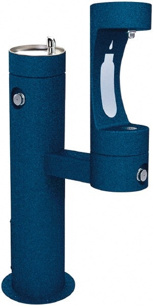 ELKAY - 8 GPH Cooling Capacity Outdoor Water Cooler & Fountain - Bottle Filling, 20 to 105 psi, 0.20 hp, Stainless Steel - Exact Tooling
