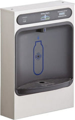 Halsey Taylor - 8 GPH Cooling Capacity Surface Mount Water Cooler & Fountain - Bottle Filling, 20 to 105 psi, 0.20 hp, Stainless Steel - Exact Tooling