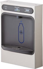 Halsey Taylor - 8 GPH Cooling Capacity Surface Mount Water Cooler & Fountain - Bottle Filling, 20 to 105 psi, 0.20 hp, Stainless Steel - Exact Tooling