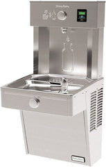 Halsey Taylor - 8 GPH Cooling Capacity Barrier Free Wall Mounted Water Cooler & Fountain - Bottle Filling, 20 to 105 psi, 0.20 hp, Stainless Steel - Exact Tooling