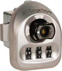 Master Lock - 0.030 to 0.125" Door Thickness, Zinc Finish, 3-Digit Combination Deadbolt - Nonhanded Handling, Key Override, Disc Cylinder - Exact Tooling