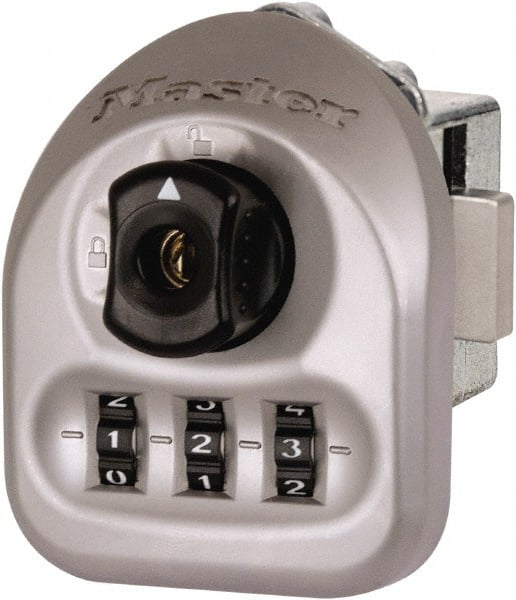 Master Lock - 0.030 to 0.125" Door Thickness, Zinc Finish, 3-Digit Combination Deadbolt - Left Handling, Key Override, Disc Cylinder - Exact Tooling