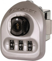 Master Lock - 0.030 to 0.125" Door Thickness, Zinc Finish, 3-Digit Combination Deadbolt - Left Handling, Key Override, Disc Cylinder - Exact Tooling