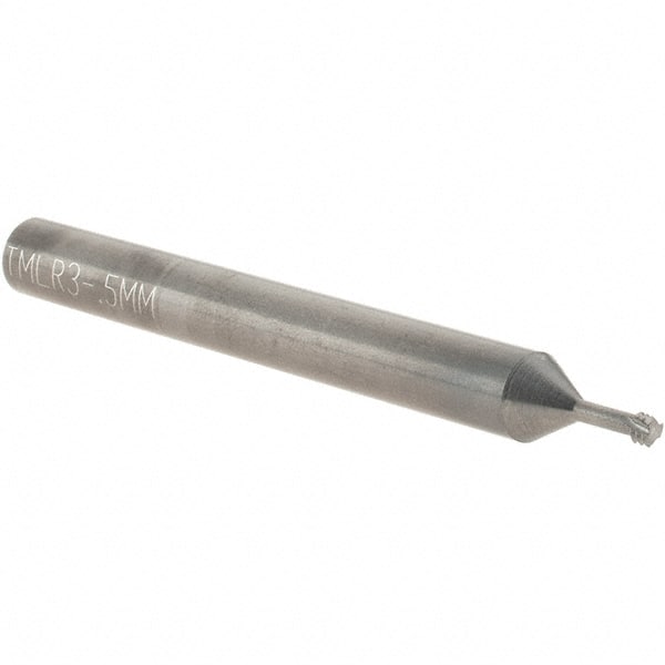 Scientific Cutting Tools - M3x0.50 Metric Coarse, 0.09" Cutting Diam, 3 Flute, Solid Carbide Helical Flute Thread Mill - Internal Thread, 0.225" LOC, 2-1/2" OAL, 1/4" Shank Diam - Exact Tooling