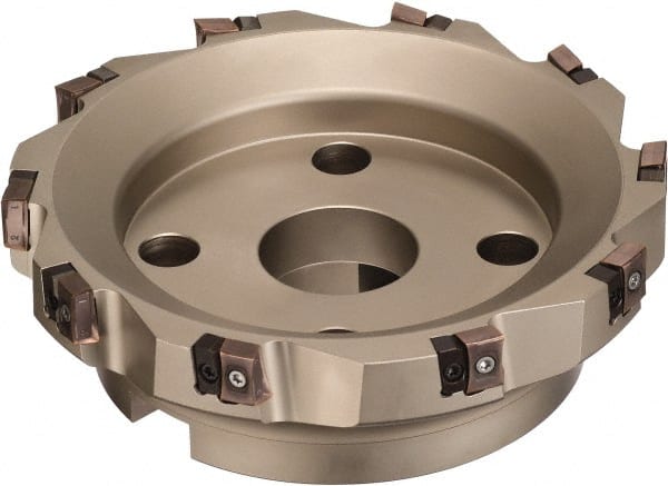 Sumitomo - 4" Cut Diam, 6mm Max Depth, 1-1/2" Arbor Hole, 7 Inserts, RDET12 Insert Style, Indexable Copy Face Mill - RSX Cutter Style, 2-1/2 High, Series RSX - Exact Tooling