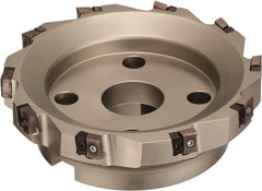 Sumitomo - 8 Inserts, 6" Cut Diam, 1-1/2" Arbor Diam, 16mm Max Depth of Cut, Indexable Square-Shoulder Face Mill - 0° Lead Angle, 2-1/2" High, LNMX17 Insert Compatibility, Series PWS - Exact Tooling