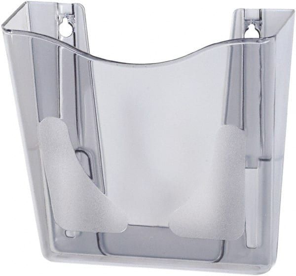 Deflect-o - 10-1/4" Wide x 10" High x 4" Deep Plastic Wall File - 1 Compartment, Smoke - Exact Tooling