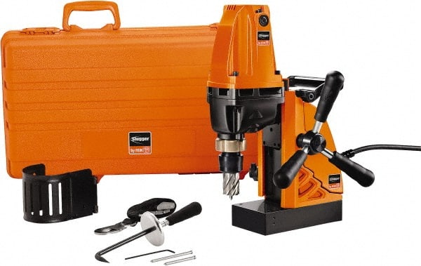 Fein - 3/4" Chuck, 2" Travel, Portable Magnetic Drill Press - 680 RPM, 750 Watts - Exact Tooling