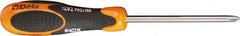 Beta - #0, 6-1/2" OAL, Standard Phillips Screwdriver - 2-1/2" Blade Length, Round Shank, Ergonomic Handle - Exact Tooling