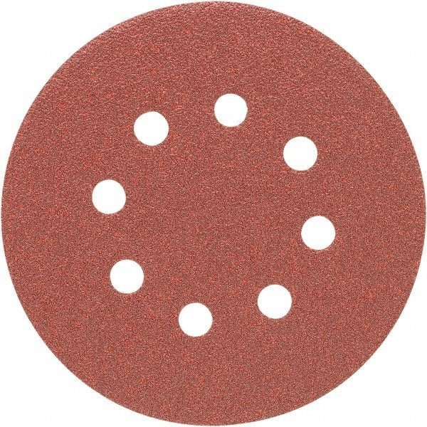 Porter-Cable - 5" Diam, 220 Grit, Aluminum Oxide Hook & Loop Disc - Very Fine Grade, Coated, C Weight Paper Backing, - Exact Tooling