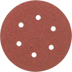 Porter-Cable - 6" Diam, 40 Grit, Aluminum Oxide Hook & Loop Disc - Coarse Grade, Coated, C Weight Paper Backing, - Exact Tooling