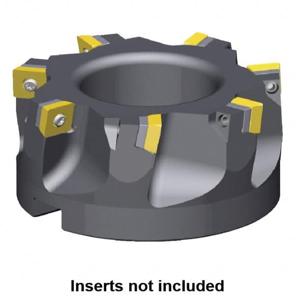 Kennametal - 5 Inserts, 63mm Cut Diam, 22mm Arbor Diam, 9.17mm Max Depth of Cut, Indexable Square-Shoulder Face Mill - 0/90° Lead Angle, 40mm High, SDET 1204.. Insert Compatibility, Series KSSM - Exact Tooling