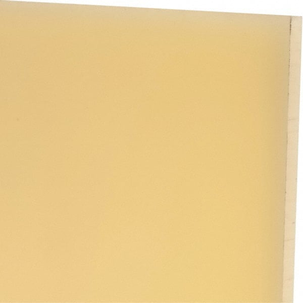 Made in USA - 1/4" Thick x 12" Wide x 1' Long, Polyurethane Sheet - Natural, 75D Hardness, ±0.015 Tolerance - Exact Tooling