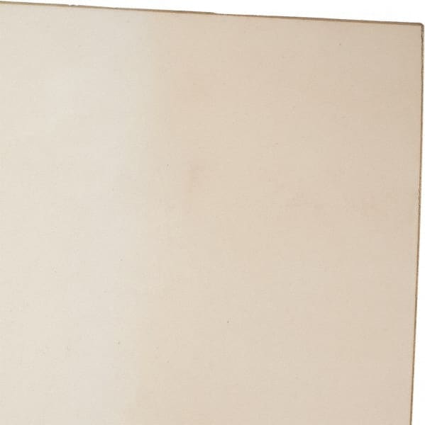 Made in USA - 1/8" Thick x 24" Wide x 1' Long, Polyurethane Sheet - Natural, 80A Hardness, ±0.010 Tolerance - Exact Tooling