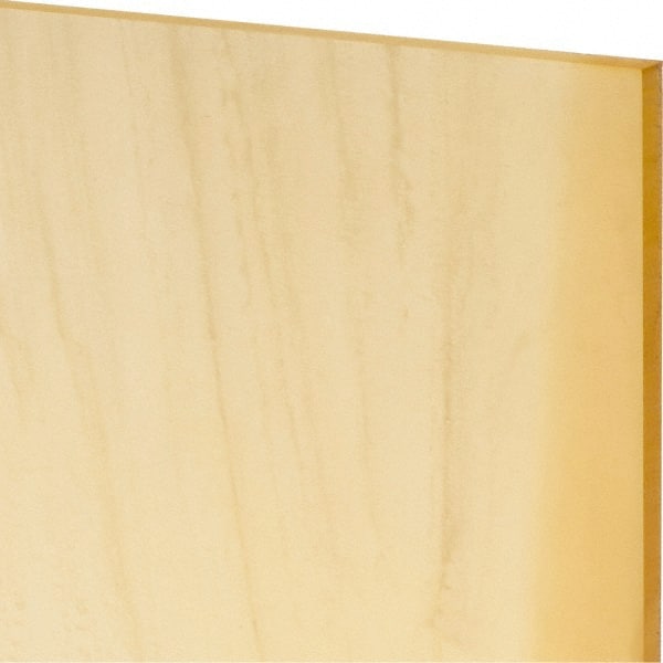 Made in USA - 1/8" Thick x 12" Wide x 1' Long, Polyurethane Sheet - Natural, 80A Hardness, ±0.010 Tolerance - Exact Tooling