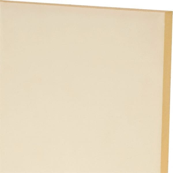 Made in USA - 1/4" Thick x 24" Wide x 1' Long, Polyurethane Sheet - Natural, 80A Hardness, ±0.015 Tolerance - Exact Tooling
