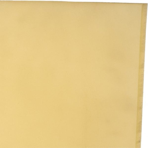 Made in USA - 1/2" Thick x 12" Wide x 1' Long, Polyurethane Sheet - Natural, 80A Hardness, ±0.025 Tolerance - Exact Tooling
