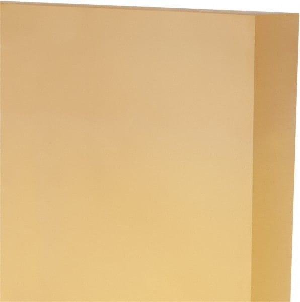Made in USA - 1" Thick x 24" Wide x 1' Long, Polyurethane Sheet - Natural, 80A Hardness, ±0.025 Tolerance - Exact Tooling