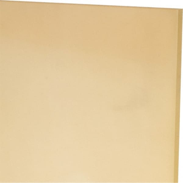 Made in USA - 1/8" Thick x 12" Wide x 1' Long, Polyurethane Sheet - Natural, 90A Hardness, ±0.010 Tolerance - Exact Tooling