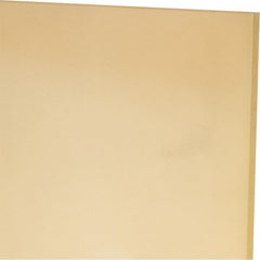 Made in USA - 1/8" Thick x 12" Wide x 1' Long, Polyurethane Sheet - Natural, 90A Hardness, ±0.010 Tolerance - Exact Tooling