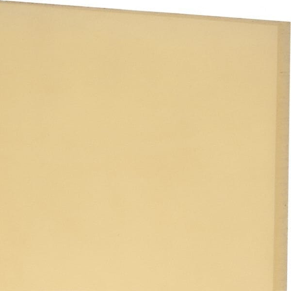 Made in USA - 1/4" Thick x 12" Wide x 1' Long, Polyurethane Sheet - Natural, 90A Hardness, ±0.015 Tolerance - Exact Tooling
