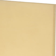 Made in USA - 1/4" Thick x 12" Wide x 1' Long, Polyurethane Sheet - Natural, 90A Hardness, ±0.015 Tolerance - Exact Tooling