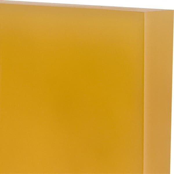Made in USA - 1" Thick x 12" Wide x 1' Long, Polyurethane Sheet - Natural, 90A Hardness, ±0.025 Tolerance - Exact Tooling