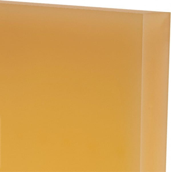 Made in USA - 1" Thick x 12" Wide x 1' Long, Polyurethane Sheet - Natural, 95A Hardness, ±0.025 Tolerance - Exact Tooling