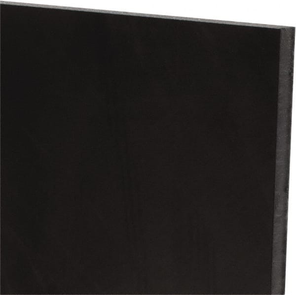 Made in USA - 1/4" Thick x 48" Wide x 2' Long, Polyurethane Sheet - Black, 60A Hardness, ±0.015 Tolerance - Exact Tooling